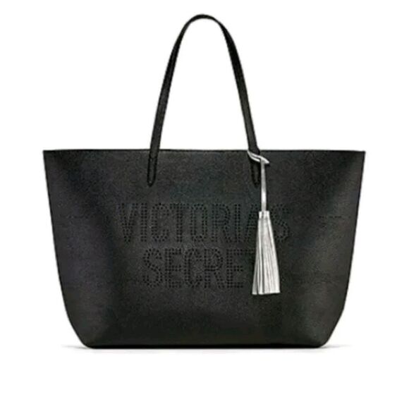 BRAND NEW BLACK VICTORIA SECRET TOTE BAG - Picture 7 of 16